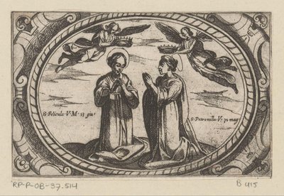 Heilige Felicula und Heilige Petronilla, Römische Märtyrerinnen (Imagini di moltes vergini Rom nel martirio) von Antonio Tempesta