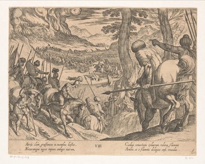 Das Heer Alexanders des Großen umzingelt die feindlichen Truppen mit Feuer von Antonio Tempesta