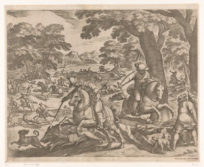 Jagd auf Wildschweine, Bären und Hirsche von Antonio Tempesta