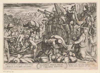 Josaphat dankt Gott für seinen Sieg von Antonio Tempesta