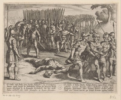 Julius Civilis wird verhaftet und sein Bruder Paulus enthauptet von Antonio Tempesta