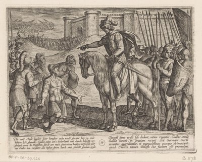 Männer aus dem Fort ergeben sich Julius Civilis (Die Batavischen Kriege gegen die Römer, Batavorum cum Romanis Bellum) von Antonio Tempesta