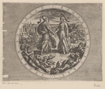 Rom und Batavia schütteln sich die Hand von Antonio Tempesta
