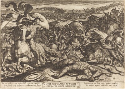 Saul tötet sich selbst nach der Niederlage seiner Armee durch die Philister von Antonio Tempesta
