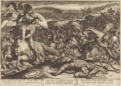 Saul tötet sich selbst nach der Niederlage seiner Armee durch die Philister von Antonio Tempesta
