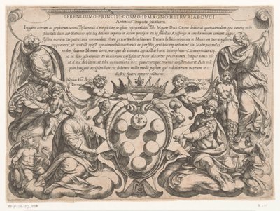 Titelblatt mit Widmung an und Wappen von Cosimo II de