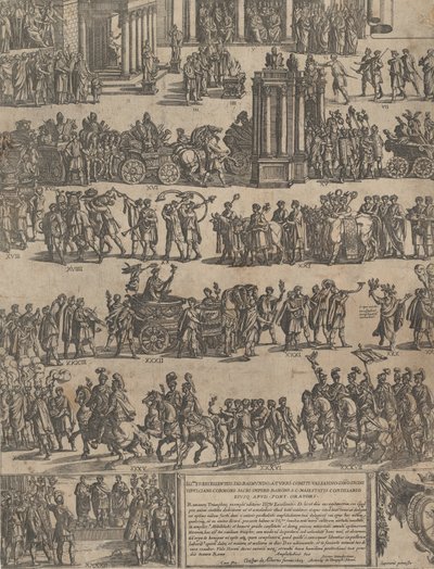 Triumph eines römischen Kaisers [linke Seite] von Antonio Tempesta