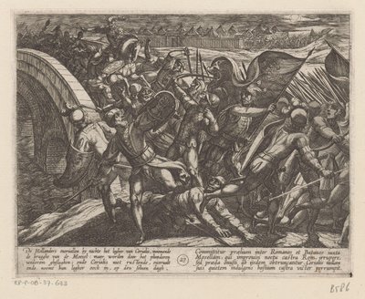 Überraschungsangriff auf das römische Lager an der Mosel von Antonio Tempesta
