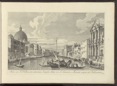 Ansicht des Canal Grande, der Santa Maria di Nazareth und der San Simeone Piccolo in Venedig (Urbis Venetiarum prospectus celebriores, ex Antonii Canal ta) von Antonio Visentini