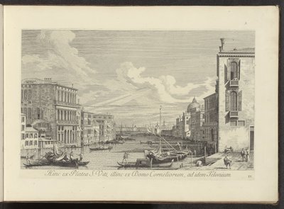 Ansicht des Canal Grande und Campo San Vio in Venedig von Antonio Visentini