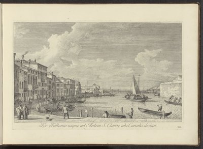 Ansicht des Canal Grande und der Kirche Santa Chiara in Venedig von Antonio Visentini