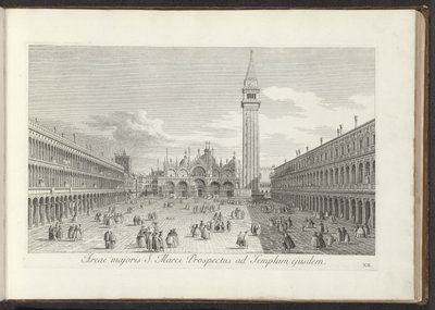 Gezicht op het San Marcoplein en de San Marco te Venetië von Antonio Visentini