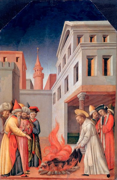 Das Wunder des heiligen Feuers vor dem Sultan von Antonio Vivarini