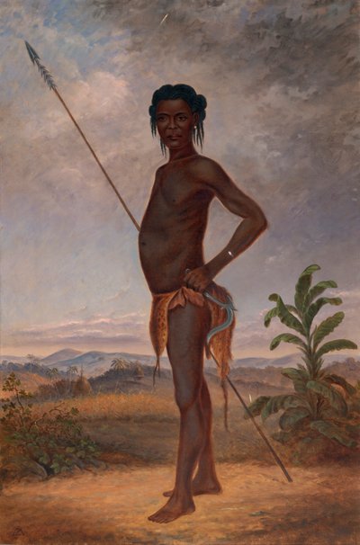 Niam-Niam Mann, ca. 1893 von Antonio Zeno Shindler
