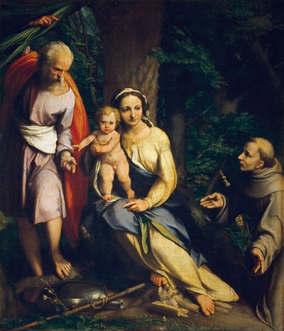 Die Rast auf der Flucht nach Ägypten von Antonio da Correggio