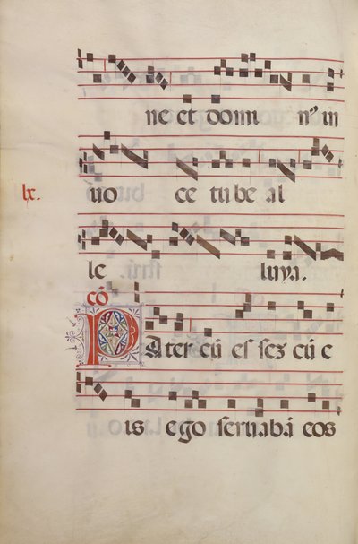 Verzierte Initiale P von Antonio da Monza