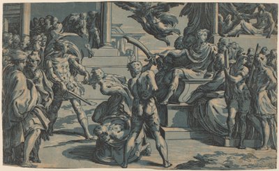 Das Martyrium der Heiligen Peter und Paul von Antonio da Trento, after Parmigianino