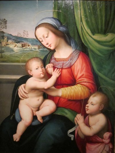 Madonna mit Kind und dem kleinen Johannes dem Täufer von Antonio del Ceraiolo