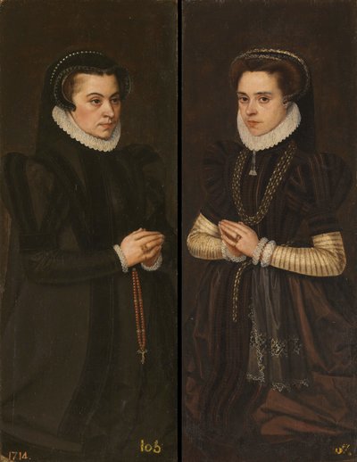 Margarita de Parma und Maria von Portugal, Ehefrau von Alessandro Farnese von Antonis Mor