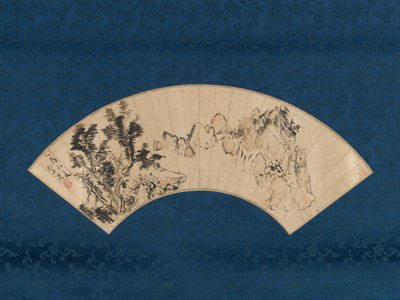 Teezubereitung an einer Bergschlucht, 1825 von Aoki Mokubei