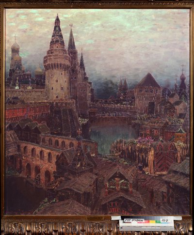 Moskau im 17. Jahrhundert, Morgendämmerung am Auferstehungstor von Apollinari Mikhailovich Vasnetsov