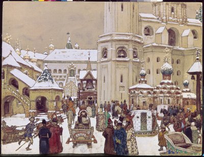 Platz Iwan der Große im Kreml im 17. Jahrhundert von Apollinari Mikhailovich Vasnetsov