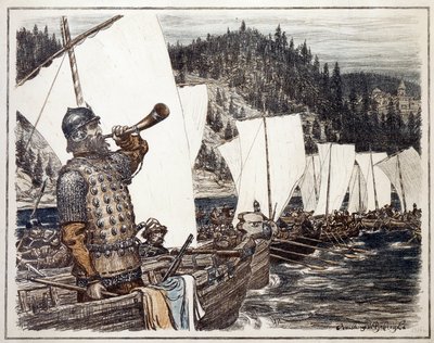 Jermak Timofejewitsch am Fluss Irtysch von Apollinari Mikhailovich Vasnetsov