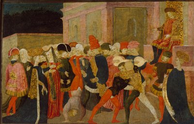 Der Raub der Sabinerinnen, 15. Jahrhundert von Apollonio di Giovanni di Tommaso