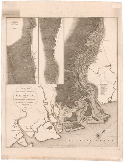 Eine Karte der nördlichen Grenzen Georgiens von Campbell von Archibald (after) Campbell