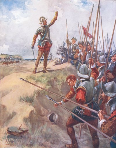 Ich werde der tapferste Mann im Kampf sein, Illustration aus Ballads of Famous Fights, ca. 1900 von Archibald Webb