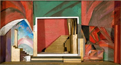 Dekor-Maquette zu Rubinsteins Oper Der Dämon von Aristarkh Vasilievic Lentulov