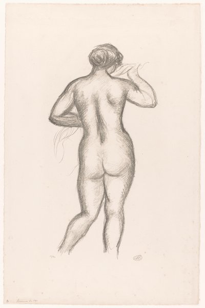 Weiblicher Akt von hinten gesehen von Aristide Maillol (signed by artist)