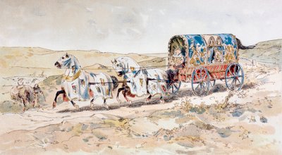 Pferdewagen für Damen aus dem 13. Jahrhundert, 1886 von Armand Jean Heins