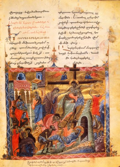 Der Abstieg ins Grab. Die Beerdigung Christi, ca. 1200-99 von Armenian School