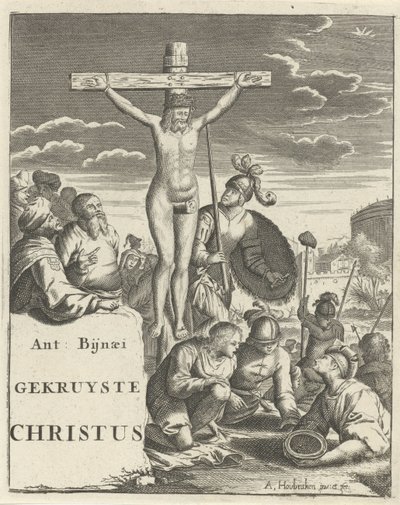 Christus am Kreuz von Arnold Houbraken