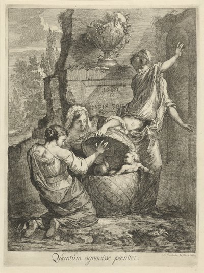 Erichthonius gefunden von den drei Töchtern des Cecrops von Arnold Houbraken