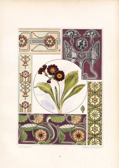 Primel-Motive und florale Ornamentvariationen von Arnold Lyongrün