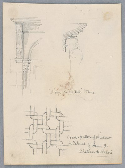 Architektonische Details aus dem Haus von Diane de Poitiers von Arnold William Brunner