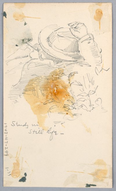 Studie mit Stillleben von Arnold William Brunner