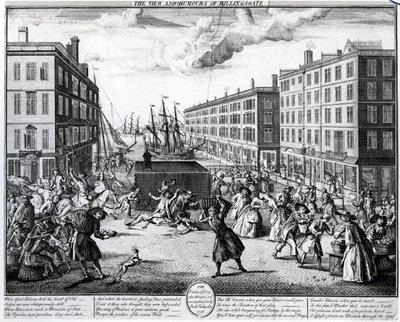 Die Aussicht und die Launen von Billingsgate, 1736 von Arnold van Haecken
