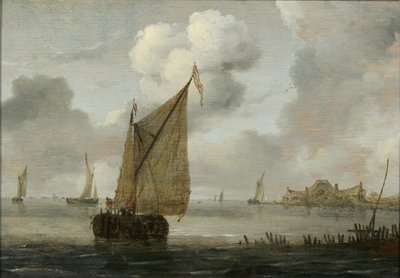 Segelboote nahe einer Küste von Arnoldus van Anthonissen