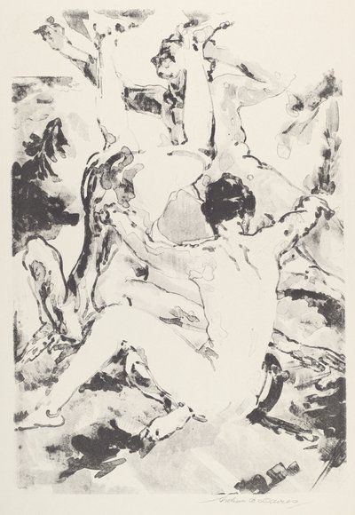 Drei Akrobaten von Arthur B. Davies
