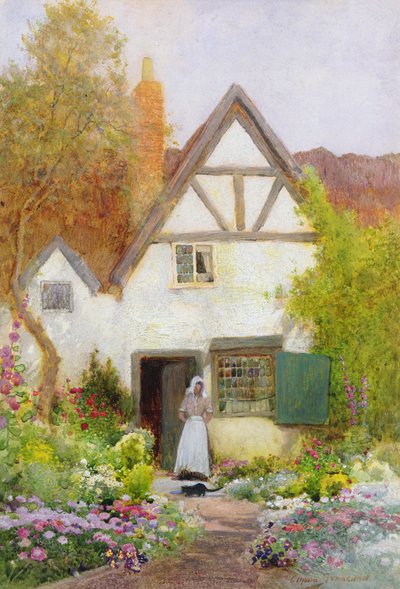 Die Katze füttern von Arthur Claude Strachan