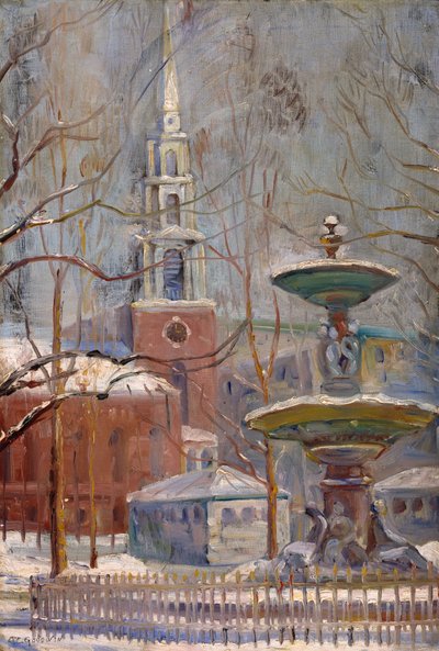 Park Street am Boston Commons, ca. 1910-20 von Arthur Clifton Goodwin