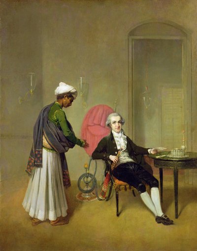 Ein Gentleman, möglicherweise William Hickey, und sein indischer Diener, ca. 1785 von Arthur Devis