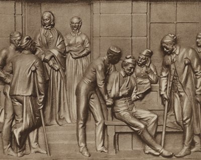 Florence Nightingale besucht Patienten, Hilfe im Woolwich Krankenhaus, London von Arthur George Walker
