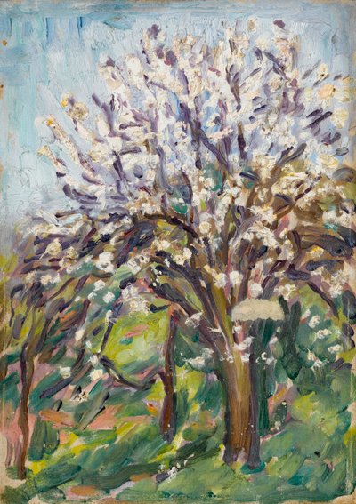 Mandelblüte an einem abfallenden Rand, ca. 1910 von Arthur Haythorne Studd