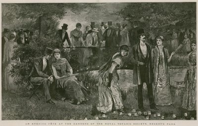Ein Abendfest in den Gärten der Royal Botanic Society, Regent