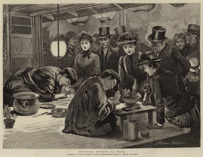 Japanische Künstler bei der Arbeit von Arthur Hopkins