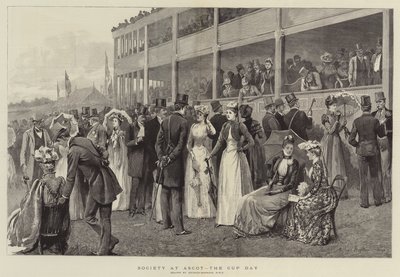 Gesellschaft in Ascot, der Cup-Tag von Arthur Hopkins